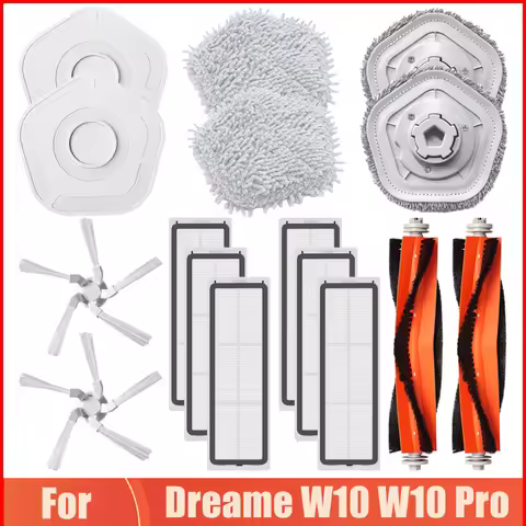 Mop Cloth For Xiaomi Dreame W10 W10 Pro Robotic Vacuum Cleaner Main Side Brush Detachable Mop Rags S