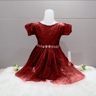 DRES BRUKAT TANGAN RENDA ANAK PEREMPUAN 1 - 8 TAHUN // DRESS TUTU PUTIH // TERLARIS DAN TERMURAH