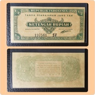 Numismatik Uang kuno Indonesia setengah Rp Seri ORI th 1945 A072