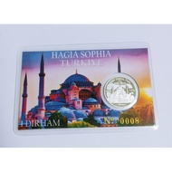 1 dirham, Hagia sophia silver Perak 999 card certificate