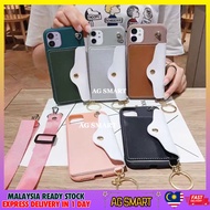 IPHONE 7 8 7 Plus 8 Plus Se 2020 X XS XR XS Max 11 11 Pro 11 Pro Max 12 12 Pro 12 Pro Max 13 13 Pro 13 Pro Max 14 14 pro 14 pro max 15 15 Plus 15 Pro 15 Pro Max soft silicon matte pocket wallet pouch bag case with strap 手机壳 casing cover fon sarung