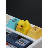 Decompression Little Yellow Duck Keycap Cute Mechanical Keyboard Keycap Customized Creative Resin Si