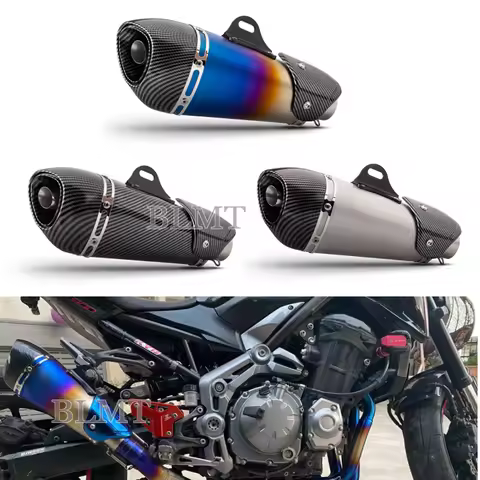 Universal 51mm Motorcycle Exhaust Muffler Pipe Stainless Steel GP Scooter Motorbike Pipe For GSXS750