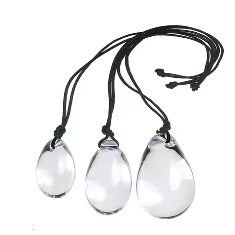 3pcs/Set Egg Crystal Glass Beads With Drawstring Anal Set Vagina Ball Stimulation Buttplug For Gay A