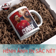 HIGH QUALITY PRINTED CERAMIC CUP WITH CUNHA SHAPE