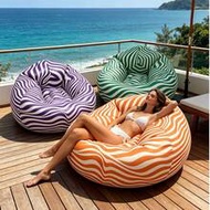 1pc Portable Inflatable Outdoor Leisure Chair. Soft And Comfortable Ball-Shaped Slouchy Sofa Chair |