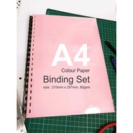 A4 Colour Paper Binding Set With PVC Cover Binding Set /Folio /Project Set 33s