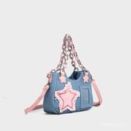 Ita Bag Sling Ita Bag Guzi Badge pvc Transparent Denim Shoulder Chain Bag
