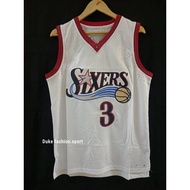 Embroidery Philadelphia 76ers #3 Allen Iverson Jersey Basketball Jersey