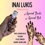 HENNABYMISSLADY INAI LUKIS SPECIAL BRIDE 16gram DARK MAROON INAI CONE UKIR TAHAN LAMA MEROON PEKAT S