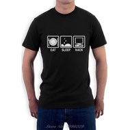 New Summer Men T-shirt Eat Sleep Hack - Hacker Computer Programmer Gift Idea T-Shirt Fsociety inspir