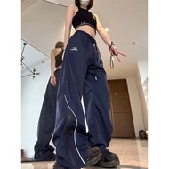 y2k Plus size straight leg overalls cargo pants for women Summer Korean style