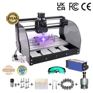 2 in 1 2500mw เครื่องแกะสลักเลเซอร์ CNC 3018 เครื่องแกะสลัก Prom การควบคุม GRBL 3 แกนเครื่องกัด PCB