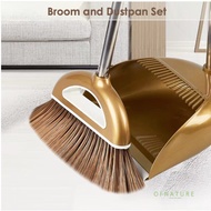 OFNATURE Long Handle Broom with Dustpan 2 Pieces Set Broom and Dustpan Set