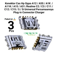 Konektor Cas Hp Oppo A12 A5S A1K A11K A15 A31 Realme C2 C3 C11 C12 C15 5 Universal Connector Casan
