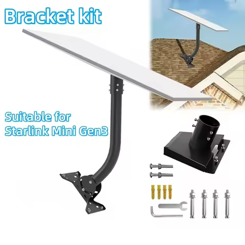 For Starlink Gen 3 Bracket, For Starlink Internet Kit, Long Wall Mount Bracket With Starlink Gen 3 3