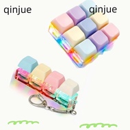 QINJUE Finger Keyboard Cap, Keycap Keys Button Fidget Keychain,  2/4/9 Keys DIY Keyboard Pass The Ti