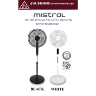 Mistral 16” DC Stand Fan with Remote (MSF1610DR-WE/MSF1610DR-BK)