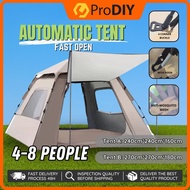 Automatic Tent Open Outdoor 4-8 Person Camping Tent Hiking Khemah Automatik Big Size Family Portable