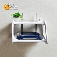 () Two-tier Wifi Router Recorder Holder/Wall Hanging Shelf Wifi Modem