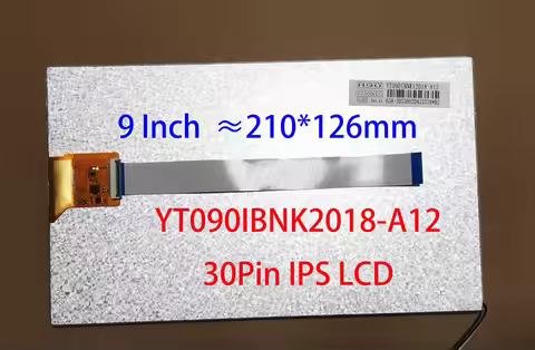 9 Inch IPS LCD 30Pin YT090IBNK12018-A12 IC:7705N Mipi ≈210*126MM For FYT 7862 812 813 TOPWAY TS10 Te