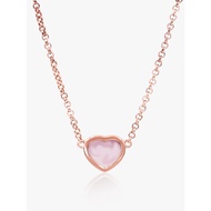 925 Rose Gold Pink Heart Necklace