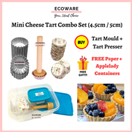 Mini Cheese Tart Combo Set (4.5cm/5cm) | Acuan Egg Tart Aluminium | Acuan Tart | Egg Tart Mould | Ta