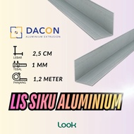 SIKU [1.2 METER] Dacon Aluminum L-Shaped Angle Trim 2.5 CM X 2.5 CM | Hardcase Aluminum Trim