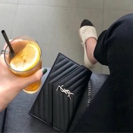 YSL Saint Laurent Wallet OnChain  WOC包 黑銀19cm
