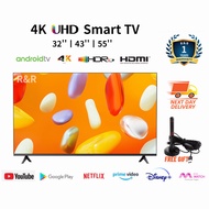 4K Android TV Smart TV Google TV Digital TV HDR10 Android 13.0 Netflix Youtube Google Play 32 43 55 Inch