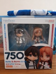 刀劍神域劇場版 序列戰爭 桐人＆亞絲娜 750 O.S Ver 黏土人 會場限定版