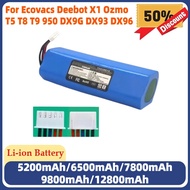 5200mAh-12800mAh Battery for Ecovacs Deebot X1 Ozmo T5 T8 T9 950 DX9G DX93 DX96