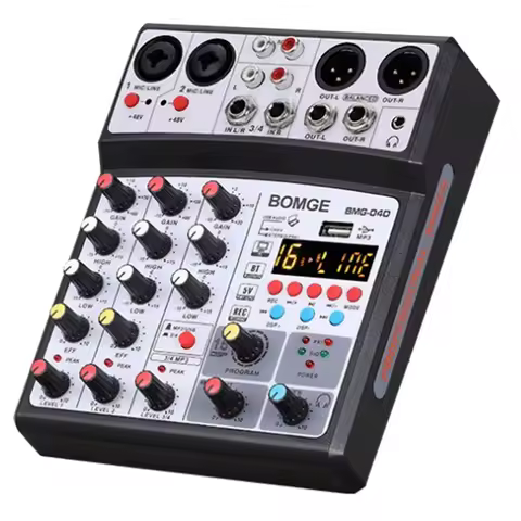 A99E-Professional Sound Card 4-Channel Mixer Outdoor Conference Audio USB Bluetooth Reverb Audio16 D