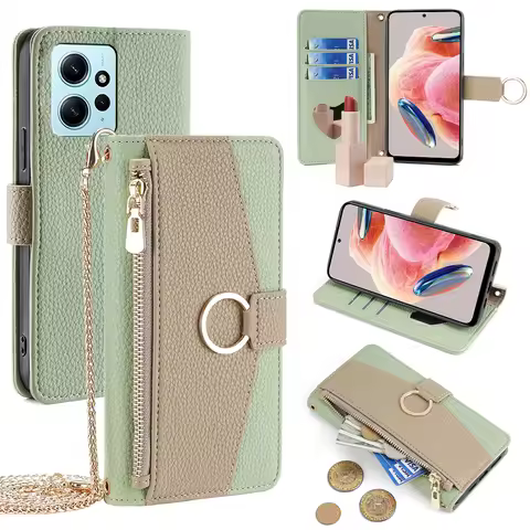 Zipper Multifunctional Lanyard Case Suitable for Redmi 9C-10A 9A 12C 10C 10 4G Note 8 Pro 8T 8 9S-9 