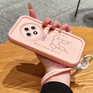 Case For OPPO Reno 12F 4G 12F 5G F27 5G Phone Dog Cat Three-Color Silicone Name Hanging Shockproof