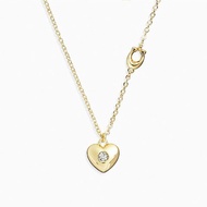 【COACH】心型項鍊-金色