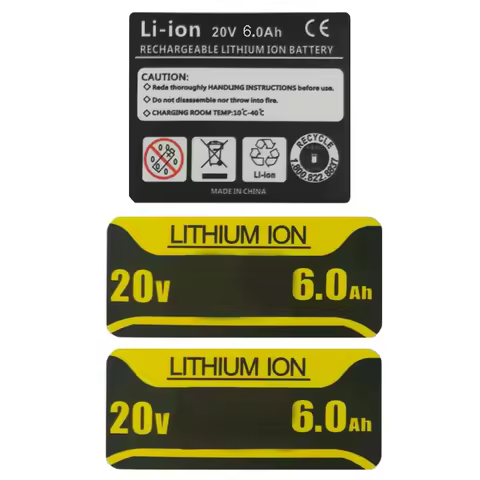 DCB206 Li-ion Battery 6.0Ah Sticker For DeWalt 18V 20V 6000mAh Lithium Battery Accessories DCB200 DC