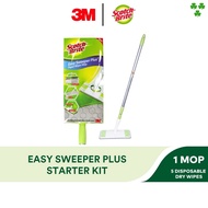 3M Scotch Brite Easy Sweeper Plus Anti Bac Paper Wiper Mop, Q600-EP, Refill Available, Electrostatic Sheets, Dust, Dirt