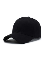 1入組時髦透氣男士素色休閒棒球帽適用於日常生活