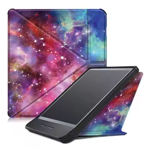 Auto Wake/Sleep N873 Smart Case Multi-folding Stand 7 inch eReader Cover Shockproof PU Leather for K