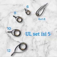 Gold UL fishing rod Ring 1 set of 5/6 / custom ultralight fishing rod