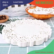150Pcs 3.5/4.5/5.5inch Dolly Paper Round Oil Frying Food Oil Absorbing Pad Paper Snack Flower Edge P