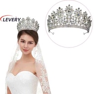 Levery 2024 New Bridal Headwear Crown for Wedding Crystal Pageant Crown