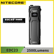 NITECORE EDC23 Ultra Slim EDC Flashight 2500 Lumens USB-C Rechargeable Pocket Small Troch Light Buil