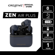 CREATIVE หูฟัง Zen Air Plus (สีน้ำเงินเข้ม) หูฟังอินเอียร์แบบ True Wireless น้ำหนักเบา พร้อมด้วย Blu