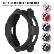 For Samsung Galaxy Watch6 Classic 47mm 43mm Case TPU Bumper Bezel Ring Cover Galaxy Watch6 Classic 4