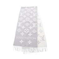 【二手】路易威登LOUIS VUITTON圍巾 LV Essential Gris Clair M77727 羊毛圍巾 女士二手 A