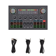 F999 Ultra Sound Card Bluetooth Touch Screen Mixer K Song Recording Accompaniment Live Sound Card