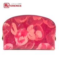 LOUIS VUITTONCA0123 Monogram Vernis 漆皮化妝包，飾以伊卡特花卉圖案