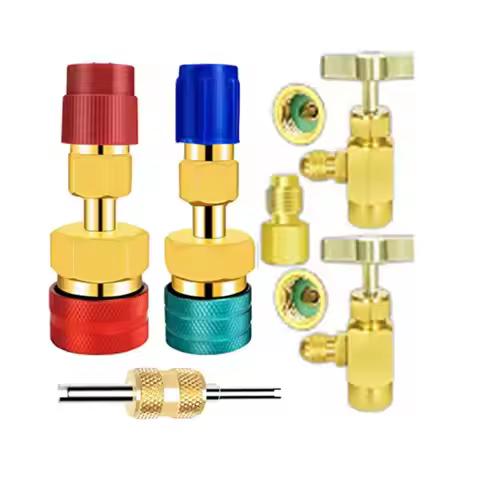 R1234YF High/Low Side Quick Couplers Adapter Kit, R1234YF To R134A Conversion Connectors, for A/C Re